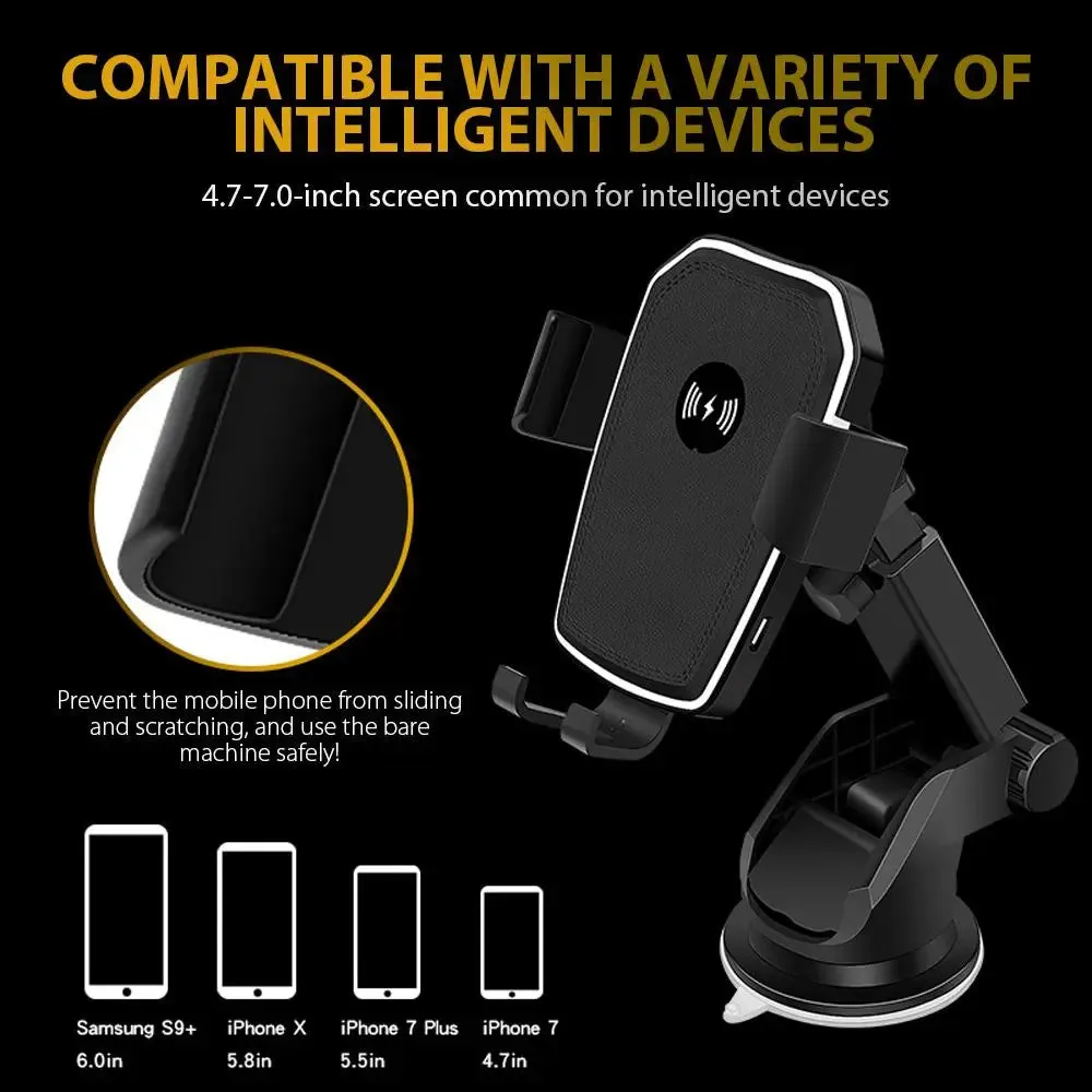 10W Intelligent Identification Car Phone Holder Wireless Charger SP