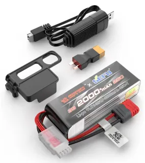 11.1V 2000mAh LiPo Battery and USB Charger