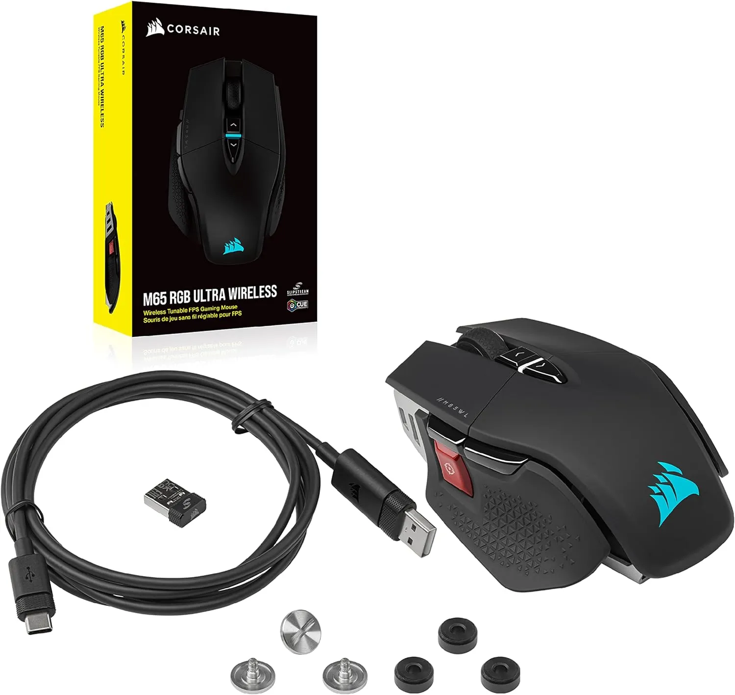 [12月聖誕優惠] Corsair M65 RGB ULTRA Wireless Tunable FPS Gaming Mouse Black CH-9319411-AP2