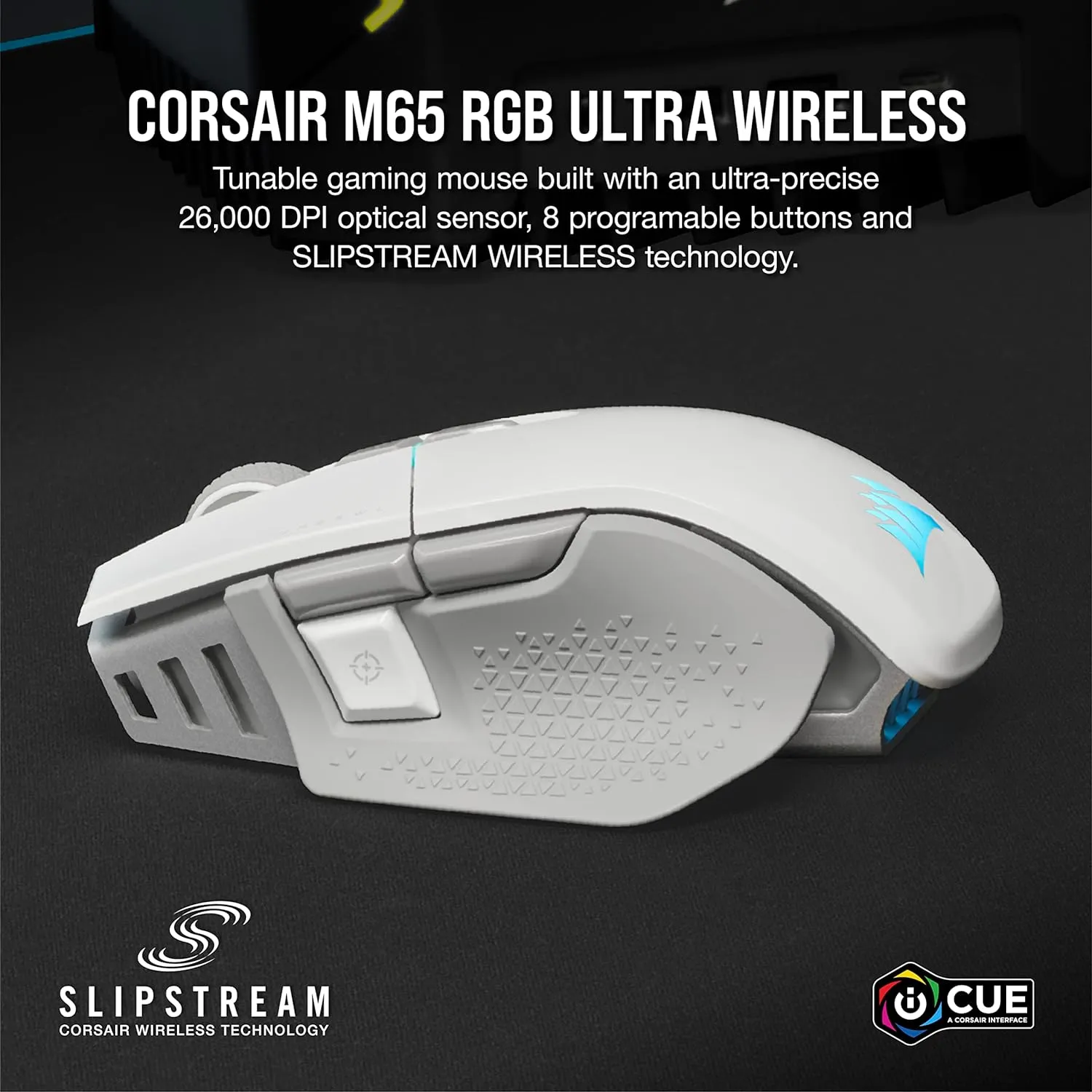 [12月聖誕優惠] Corsair M65 RGB ULTRA Wireless Tunable FPS Gaming Mouse White CH-9319511-AP2