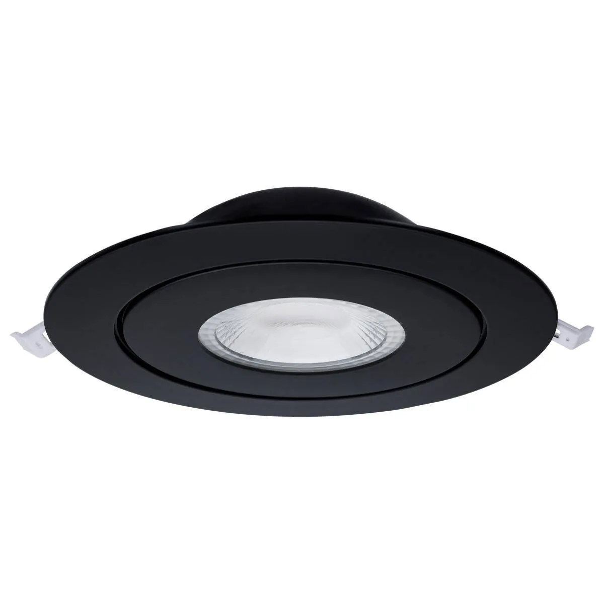 15 Watt; CCT Selectable; LED Direct Wire Downlight; Gimbaled; 6 Inch Round; Remote Driver; Black