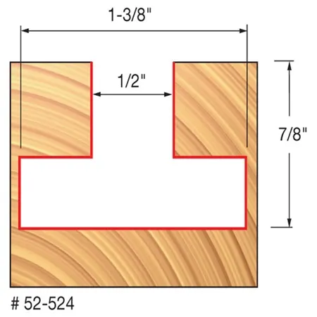 1"-3/8" T"-Slotting Cutter Bit (For 1/2" Slats)