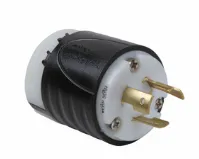 20 Amp NEMA Connector L620 - Black Back, White Front Body