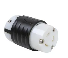 20 Amp NEMA Connector L620 - Black Back, White Front Body