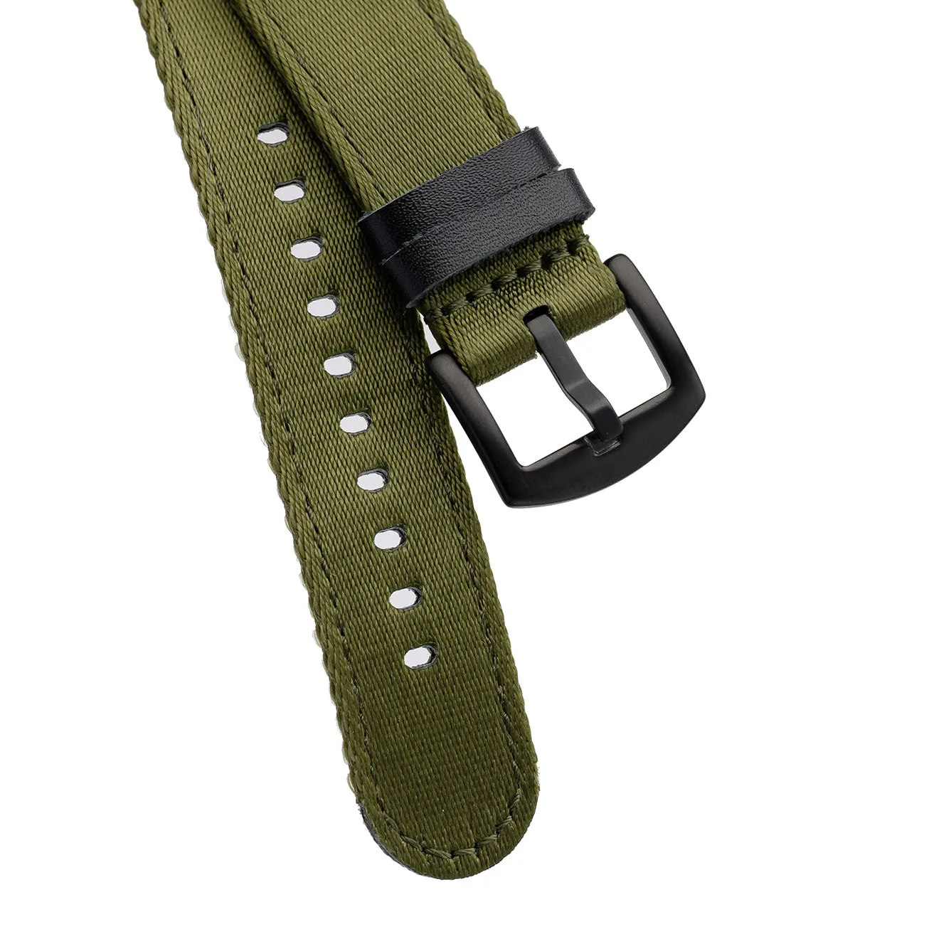 20mm 22mm Quick Release Premium Seat Belt Nylon Watch Strap- Green