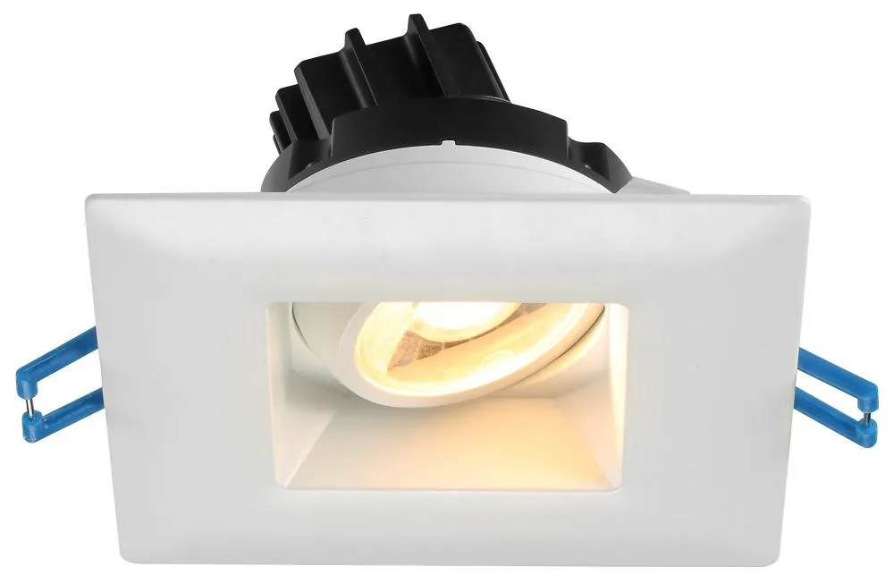 3″ Square Regressed Gimbal LED, 7.5W, Dim to Warm and Multiple Finishes