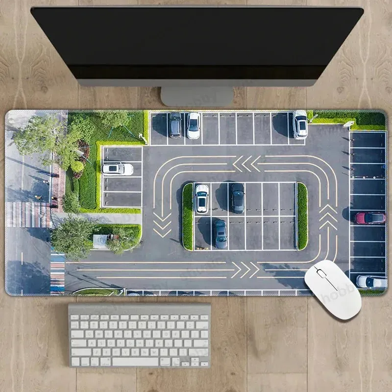 300x600mm Non-slip Rubber Mouse Pad - Multipurpose Desk Mat with RC Racing Track Design, 2mm Thickness