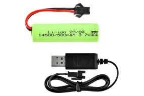 3.7V 500mAh Li-ion Battery with USB Charger