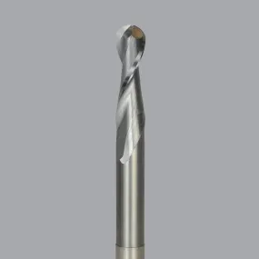 52-386BL, 0.625" Dia, 2.5" LOC, 0.625" Shank Dia, 5" OAL, 2 Flute Upcut Ballnose Router Bit