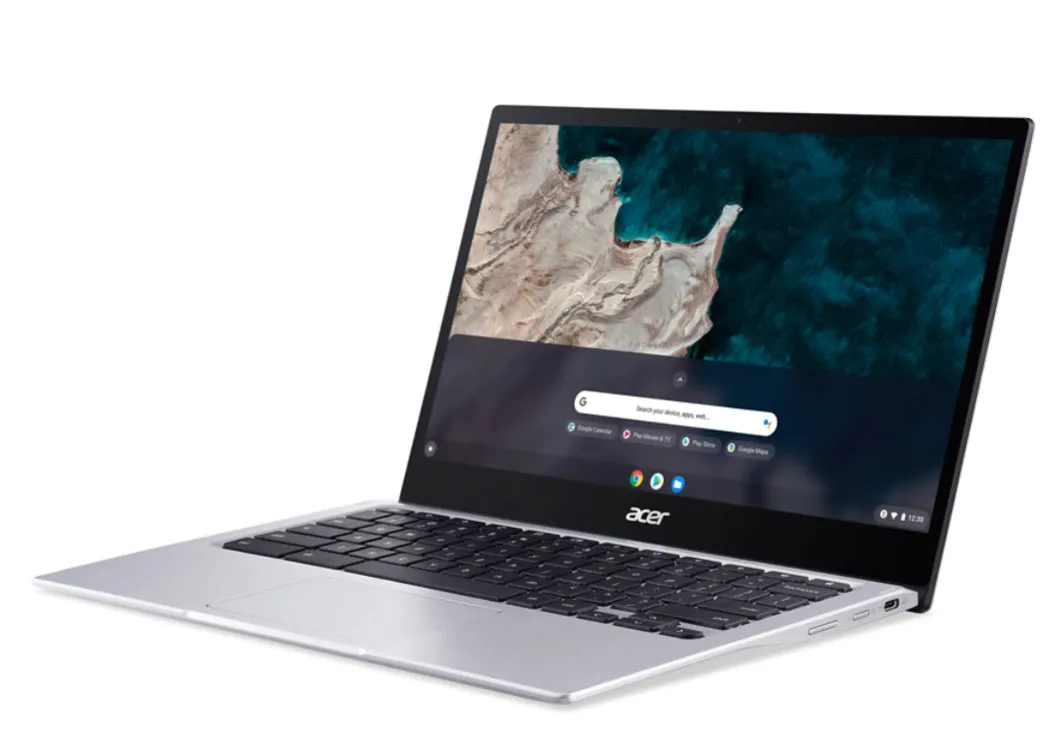 Acer Chromebook, Qualcomm Snapdragon 7c 468, 8 GB RAM, 64 GB Flash, 13.3" Inch Touchscreen FHD Display, ChromeOS, Silver