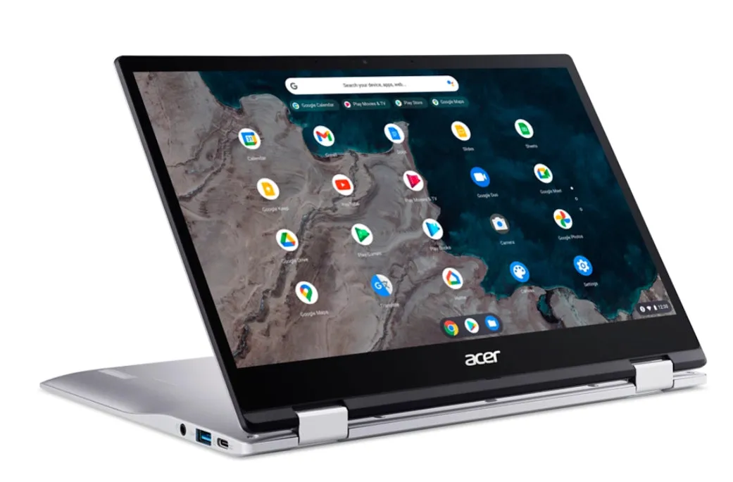 Acer Chromebook, Qualcomm Snapdragon 7c 468, 8 GB RAM, 64 GB Flash, 13.3" Inch Touchscreen FHD Display, ChromeOS, Silver