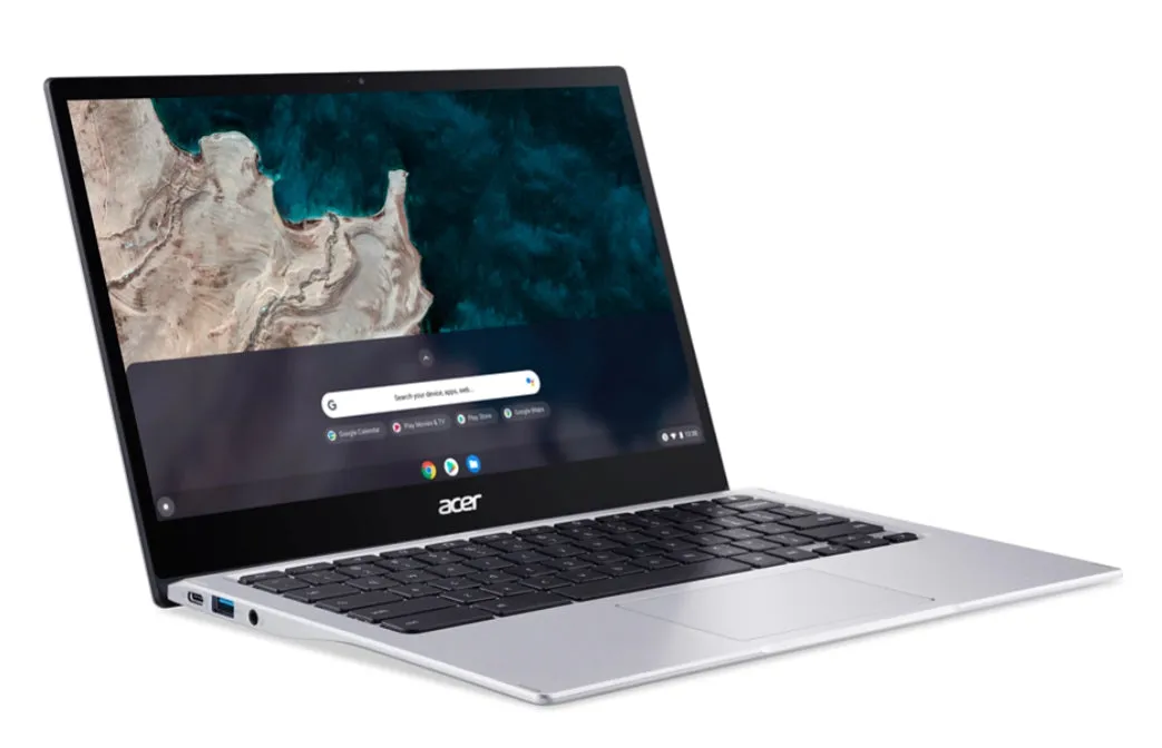 Acer Chromebook, Qualcomm Snapdragon 7c 468, 8 GB RAM, 64 GB Flash, 13.3" Inch Touchscreen FHD Display, ChromeOS, Silver