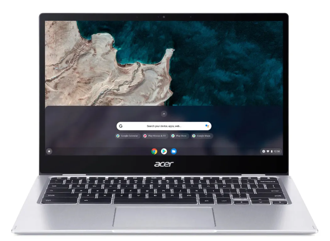 Acer Chromebook, Qualcomm Snapdragon 7c 468, 8 GB RAM, 64 GB Flash, 13.3" Inch Touchscreen FHD Display, ChromeOS, Silver