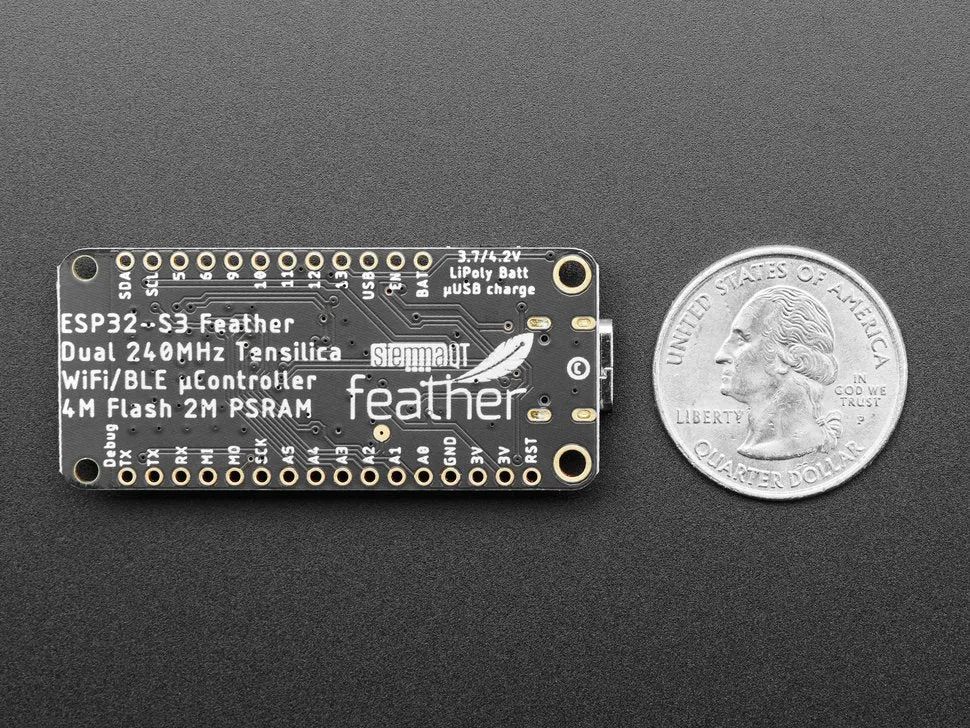 Adafruit ESP32-S3 Feather with 4MB Flash 2MB PSRAM