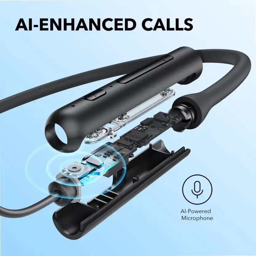 Anker Soundcore R500 Fast Charging Neckband with 20 Hours Playtime Bluetooth Headset (Black, in The Ear)