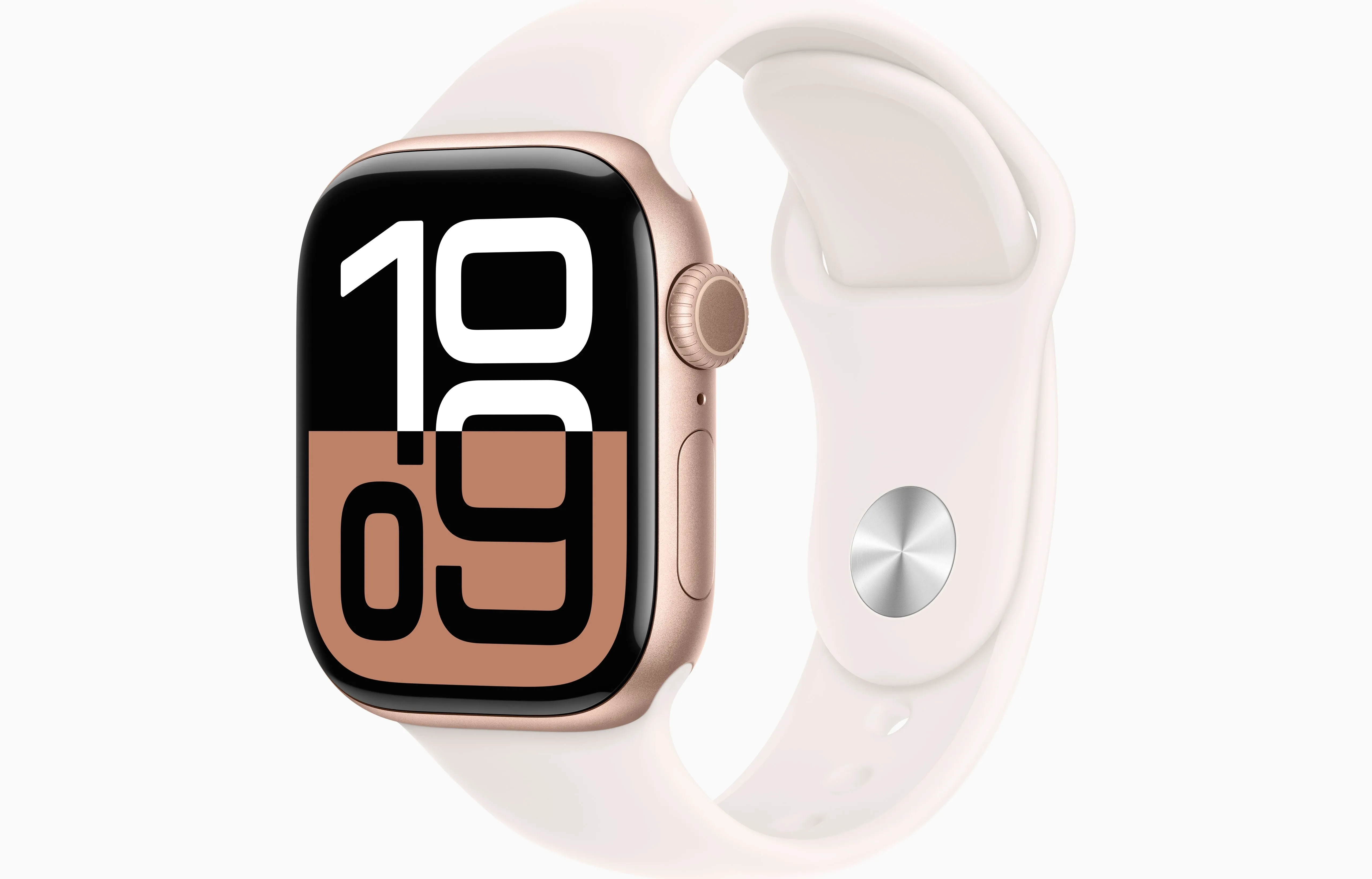 Apple Watch Series 10 GPS 42Mm Rose Gold Aluminium Case, Light Blush Sport Band, M/L