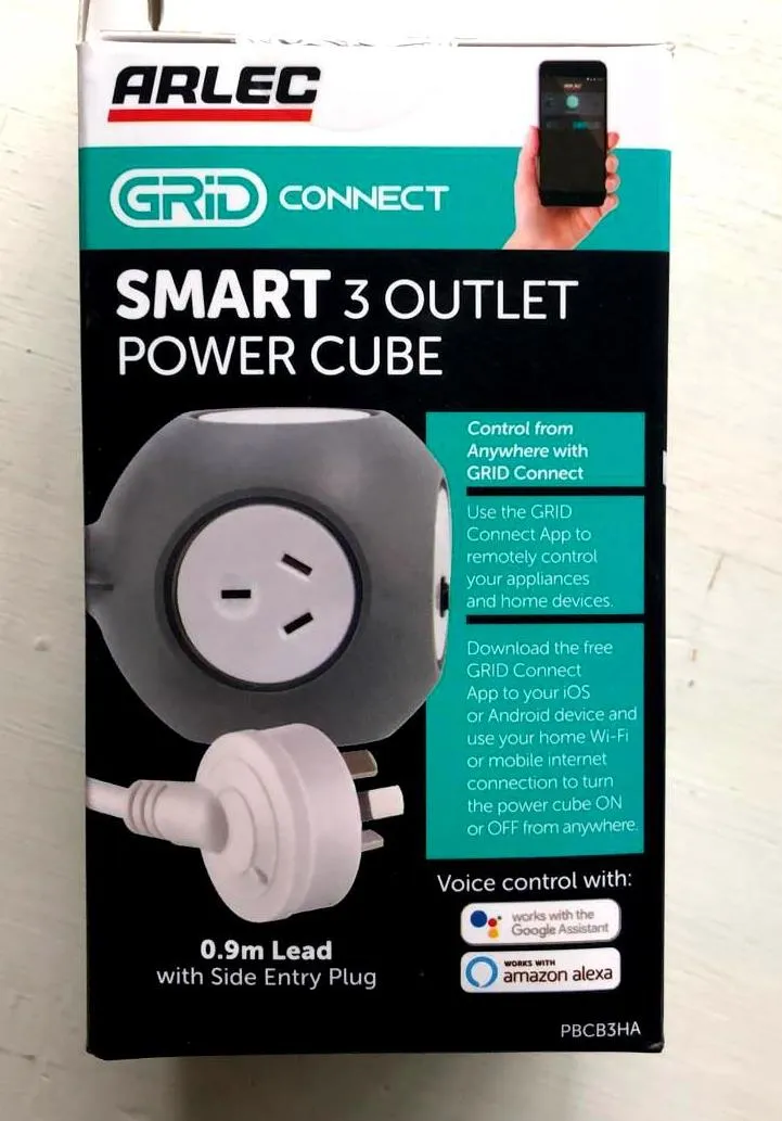 Arlec Grid Connect Smart 3 Outlet Power Cube / Smart Wi-Fi Control