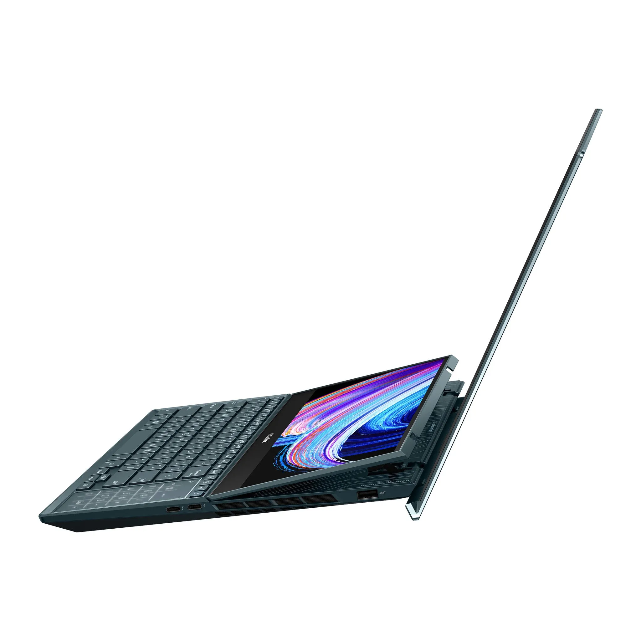 ASUS ZenBook Pro Duo 15 OLED UX582HM-H2901W Laptop 39.6 cm (15.6") Touchscreen 4K Ultra HD Intel® Core™ i9 i9-11900H 32 GB DDR4-SDRAM 1 TB SSD NVIDIA GeForce RTX 3060 Wi-Fi 6 (802.11ax) Windows 11 Home Blue