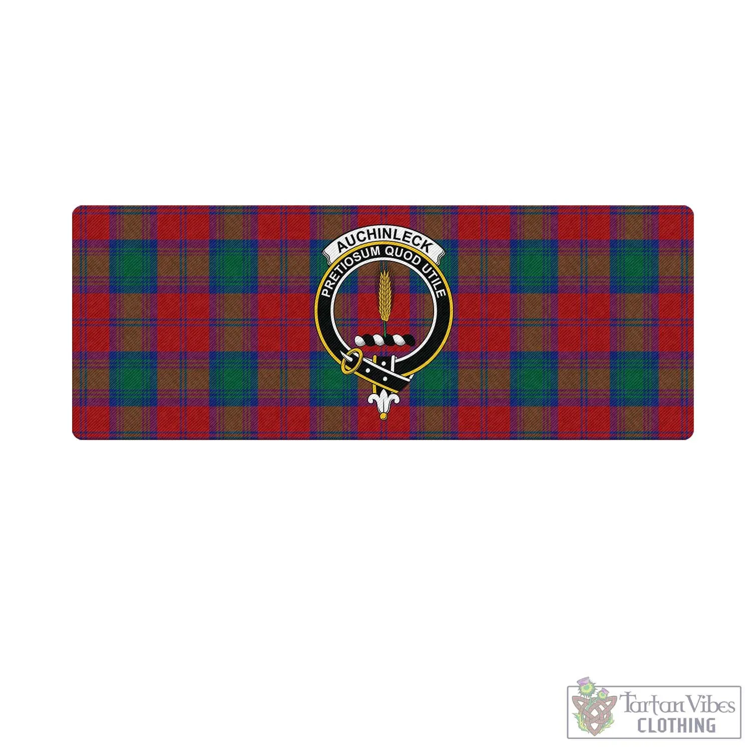 Auchinleck (Affleck) Tartan Mouse Pad with Family Crest