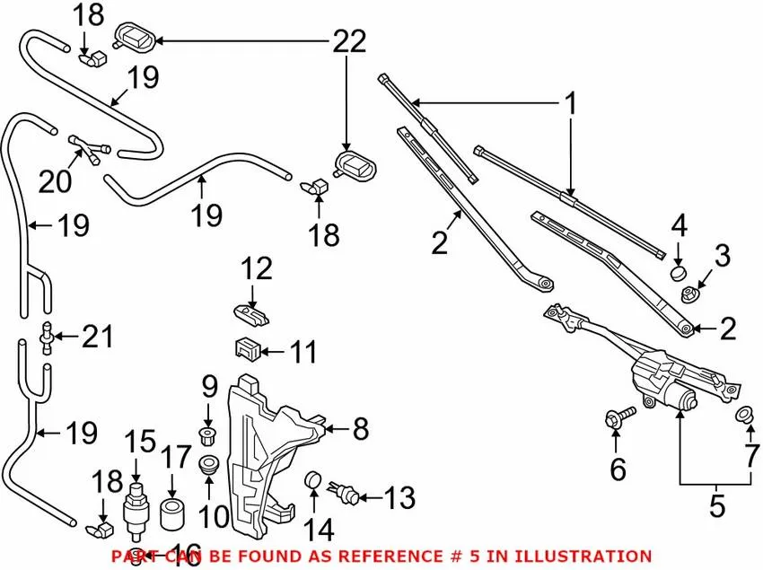 Audi Windshield Wiper Motor 8W1955023B – Genuine VW/Audi