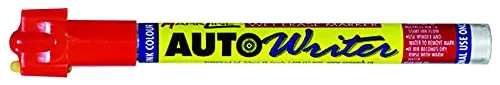 Auto Writer Windshield Markers - Water Based Marker with 5mm Tip (3/16" Wide) - Highly Visible Quick-Drying Markers for Steel, Glass, Aluminum, Rubber, Plastic, and Wood