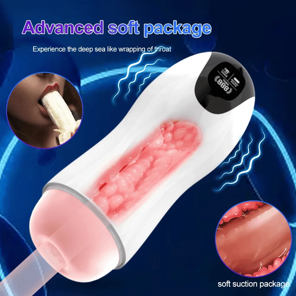 Automatic Male Masturbator Cup: Vibration Blowjob & Real Vagina Pocket Pussy