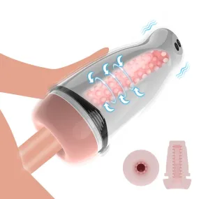 Automatic Sucking Male Masturbator Blowjobs Machine Oral Vaginal Penis Vibrator for Men Masturbation Cup