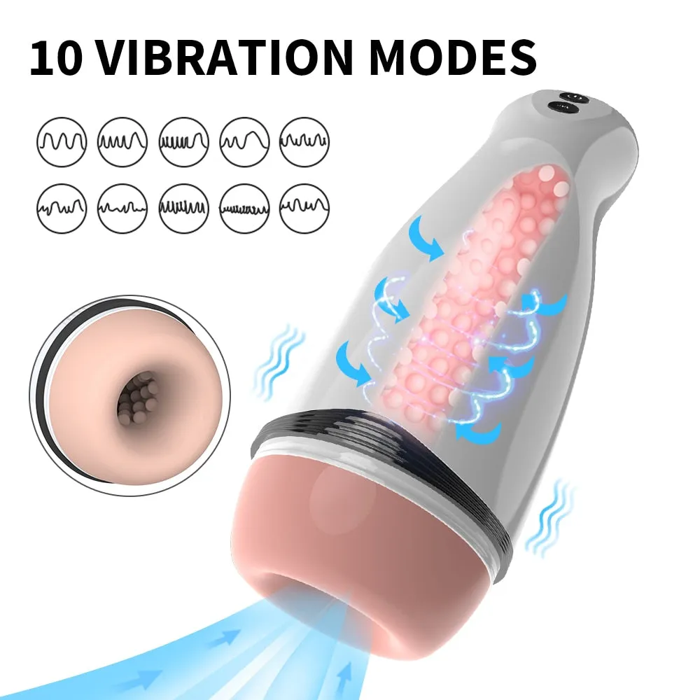 Automatic Sucking Male Masturbator Blowjobs Machine Oral Vaginal Penis Vibrator for Men Masturbation Cup