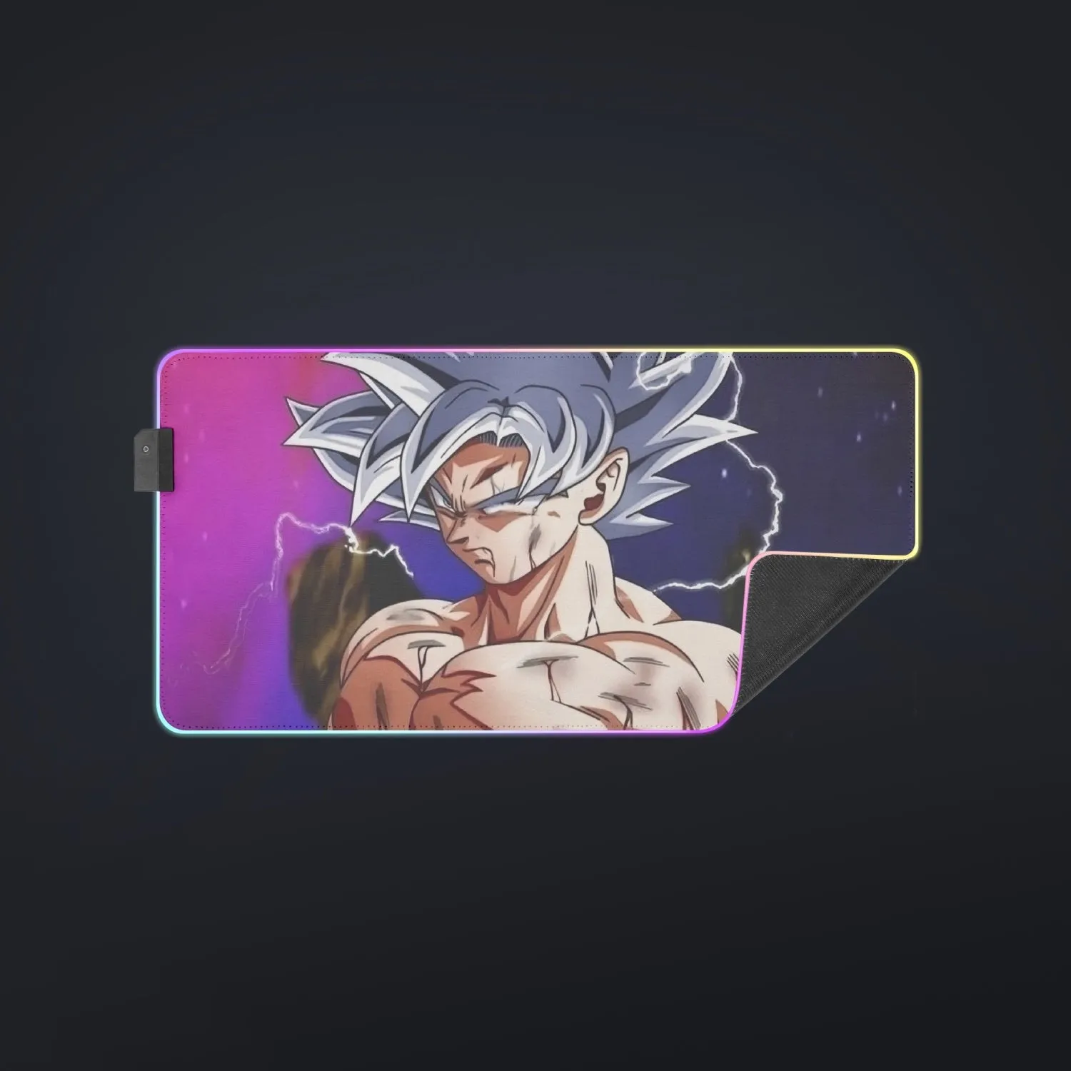 Awesome Ultra Instinct Silver Hair Goku DBZ Kids Cool LED Mouse Pad