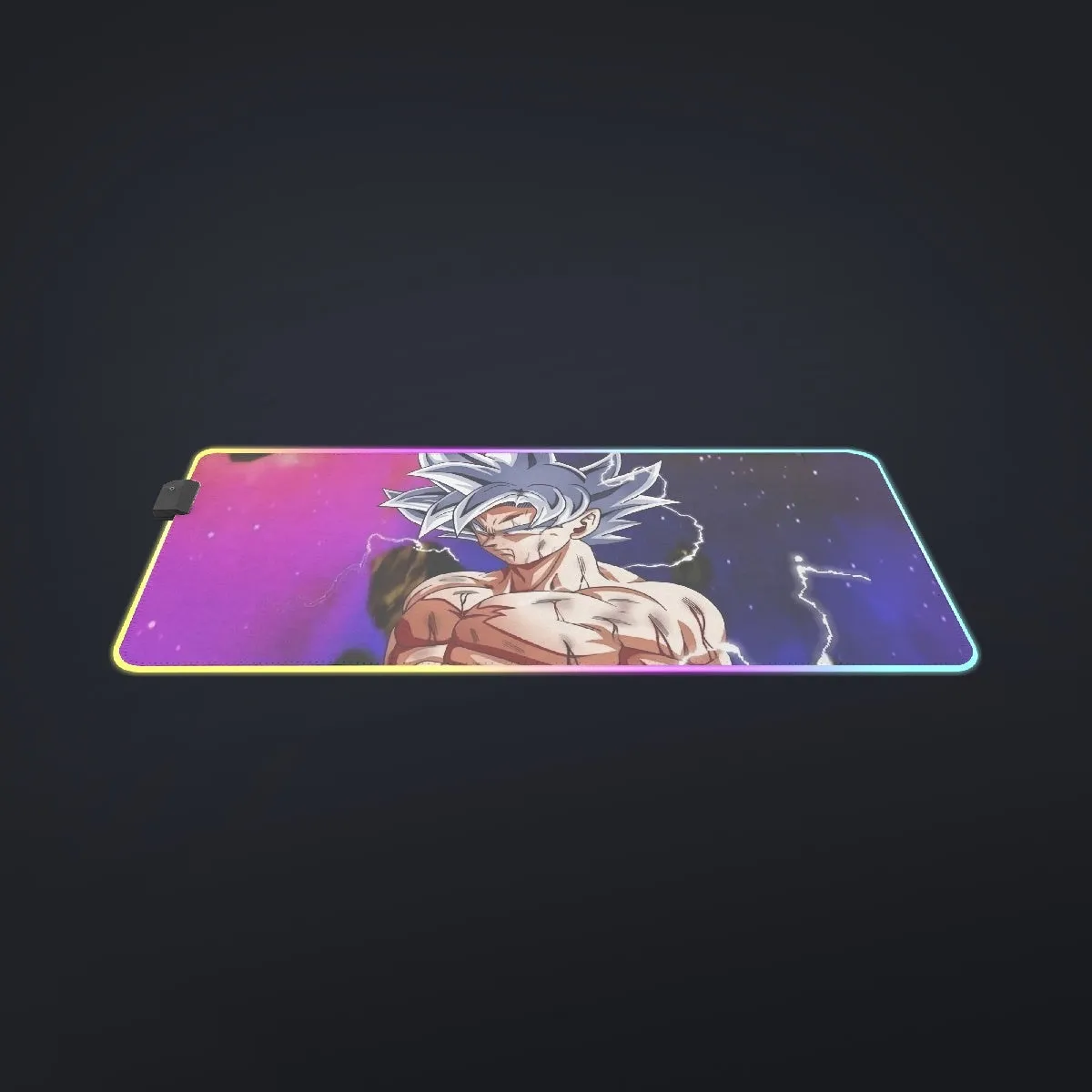 Awesome Ultra Instinct Silver Hair Goku DBZ Kids Cool LED Mouse Pad