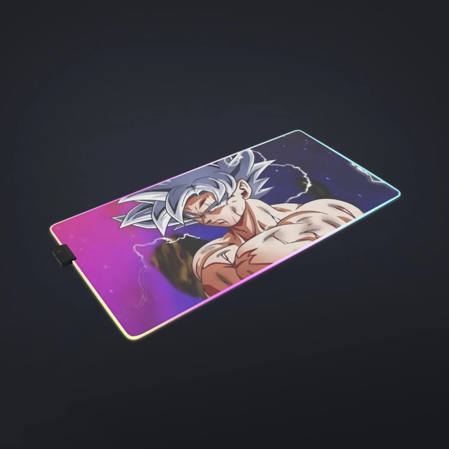 Awesome Ultra Instinct Silver Hair Goku DBZ Kids Cool LED Mouse Pad