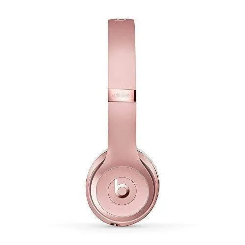 Beats Solo3 Wireless On-Ear Headphones - Apple W1 Headphone Chip, Class 1 Bluetooth, 40 Hours of Listening Time, Built-in Microphone - Rose Gold (Latest Model)