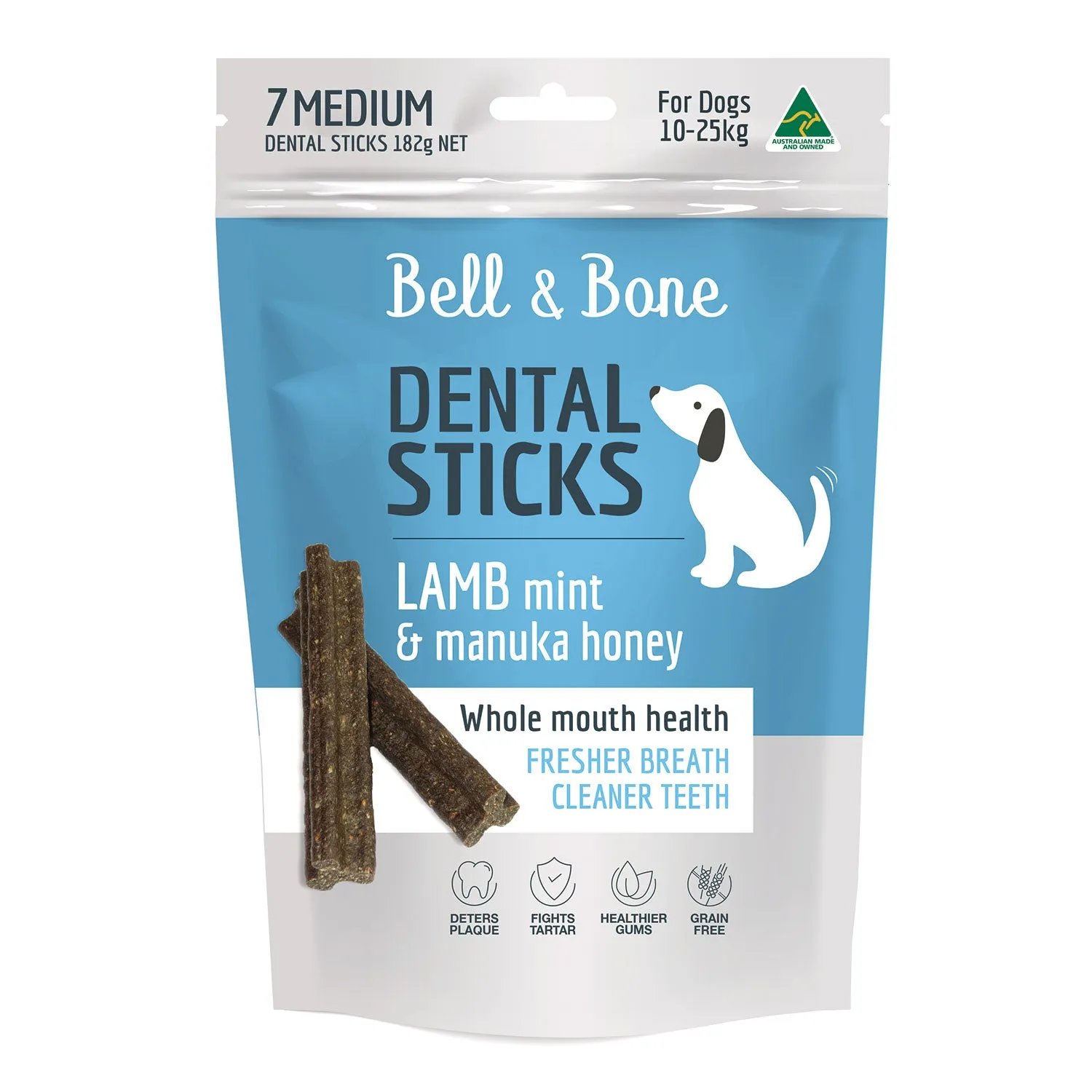 Bell & Bone Lamb, Mint & Manuka Honey Dental Dog Treats 7pc