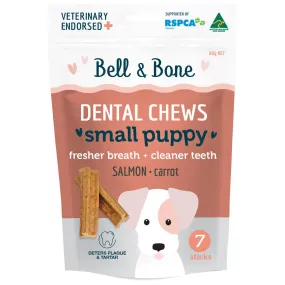 Bell & Bone Salmon & Carrot Small Puppy Dental Dog Treats 7pc