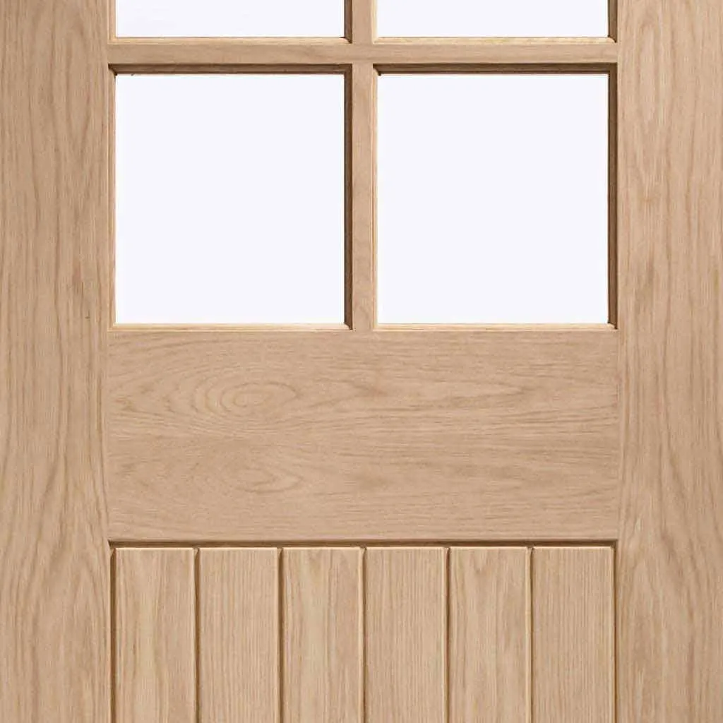 Bespoke Suffolk Oak 6 Pane Glazed 4 Door Maximal Wardrobe and Frame Kit - Prefinished