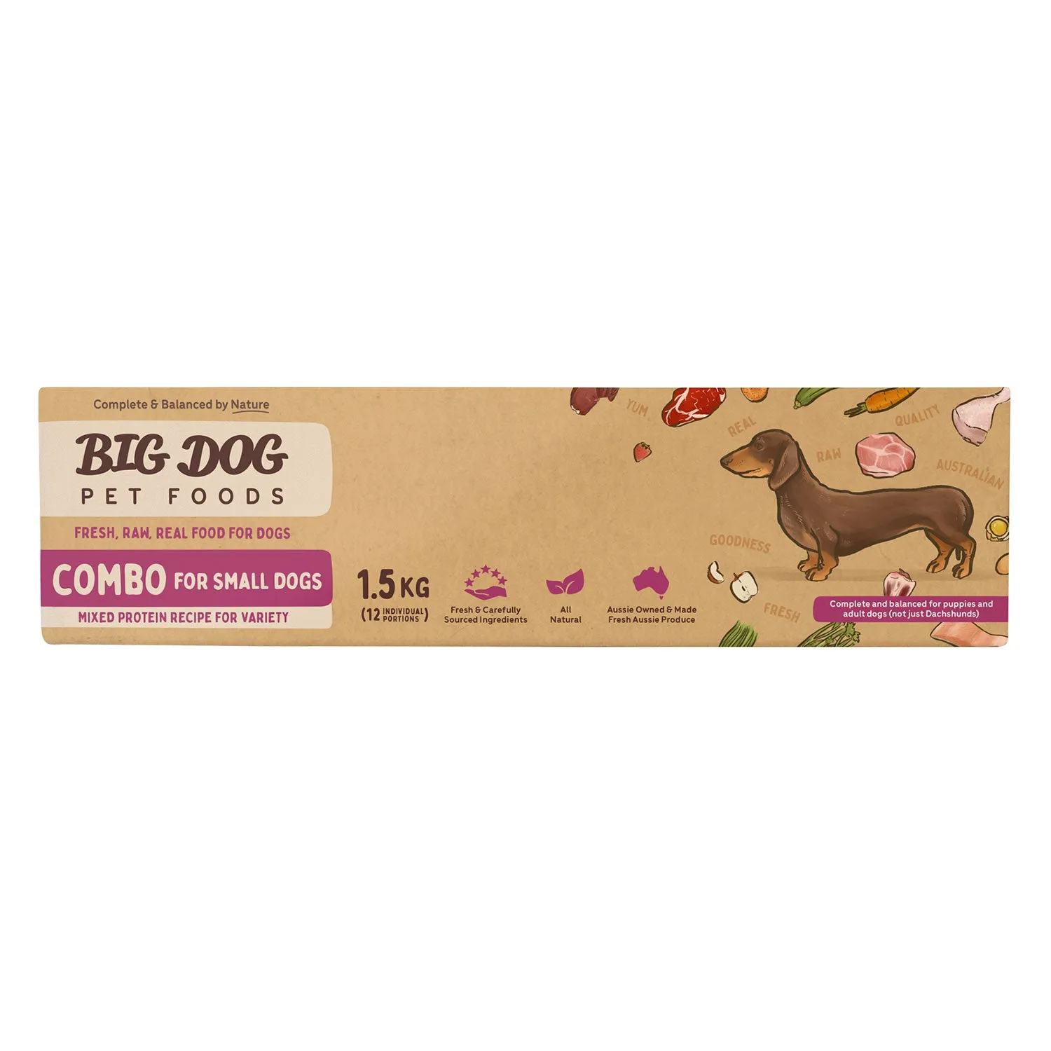 Big Dog Small Dog Combo Raw Dog Food 1.5kg