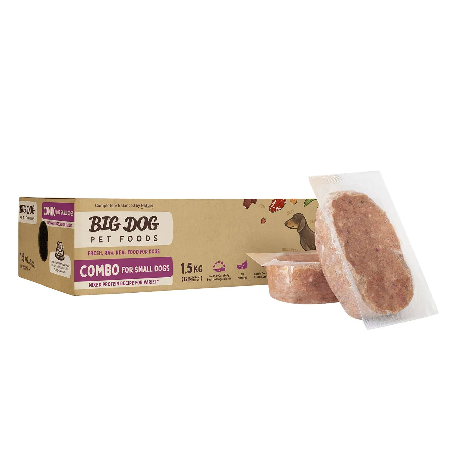 Big Dog Small Dog Combo Raw Dog Food 1.5kg