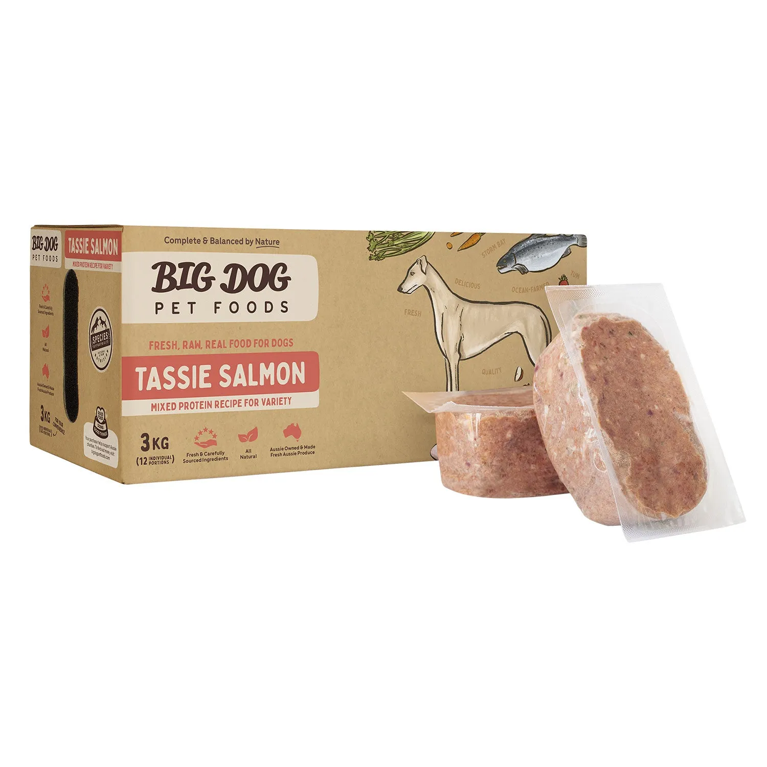 Big Dog Tasmanian Salmon Raw Dog Food 3kg