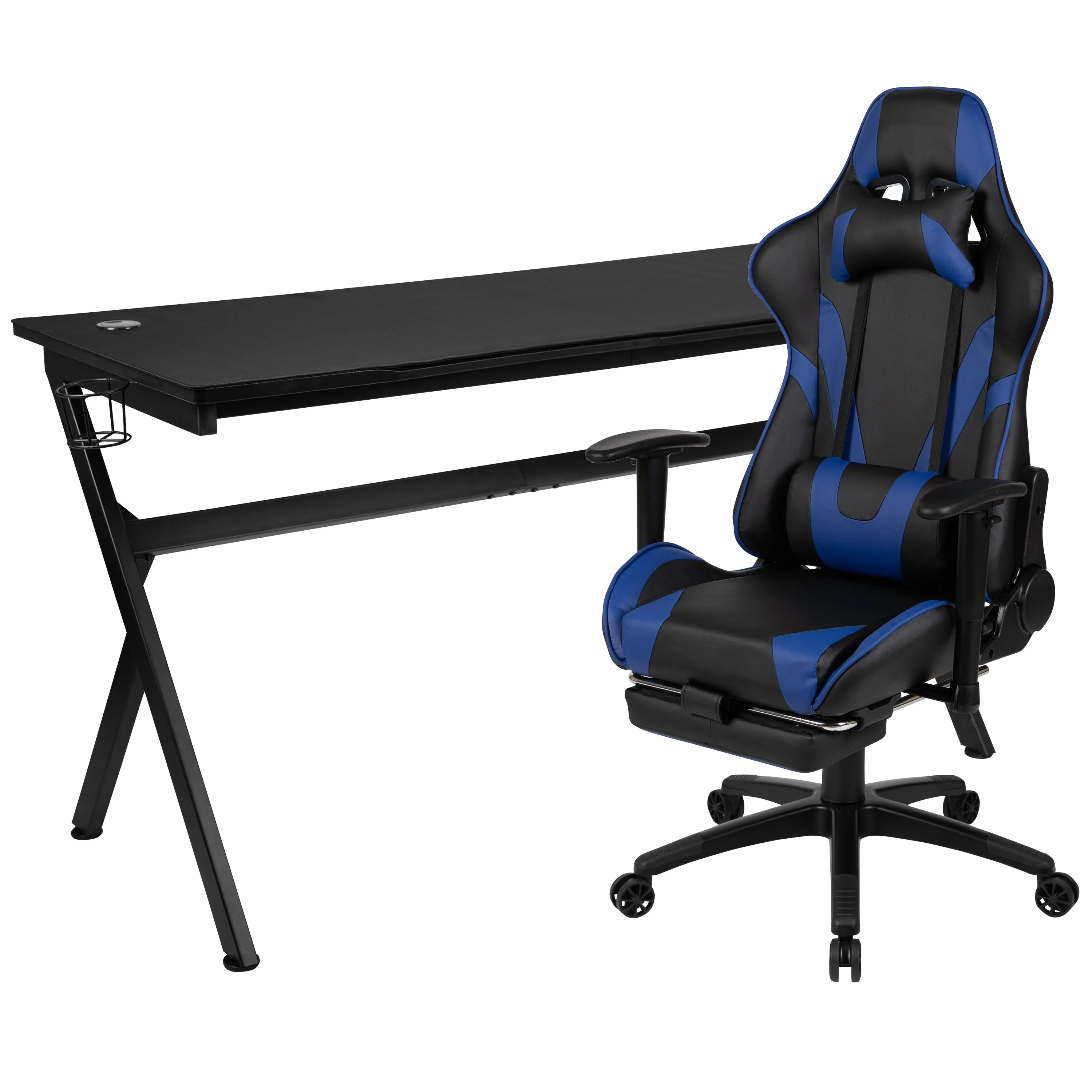 Black Gaming Desk & Chair Set BLN-X30D1904L-BL-GG