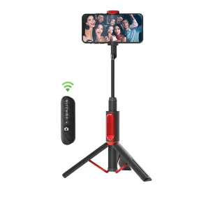 Bluetooth Selfie Stick with Retractable Tripod and Remote for Smart Phones