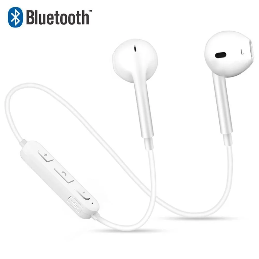 Bluetooth Wireless Hands-free Sweat-proof Sports Earbud Headphones with Multi-function Controls by Modes (White)