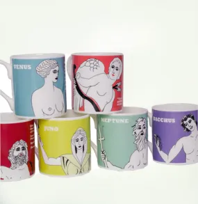 Boxed set of 6 Roman gods mugs