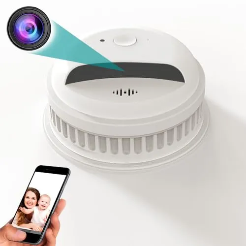 CAMDUCK Wireless Spy Camera|Hidden Camera Smoke Detector|4MP HD Nanny Cam| WiFi Hidden Camera|Spy Camera Hidden Camera|Secret Camera|Hidden Security Camera|Indoor Camera for Home Office