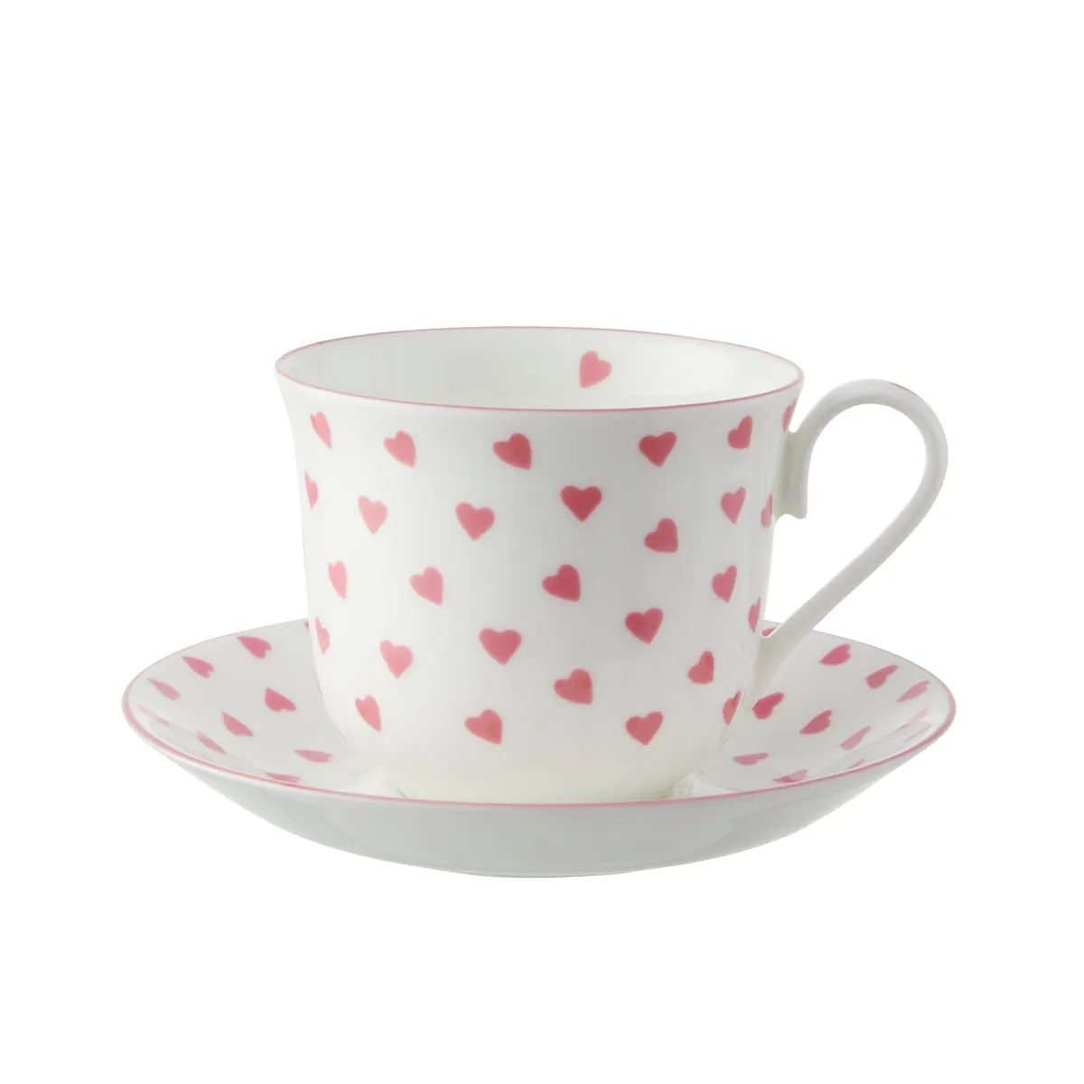 Chatsworth Teacup & Saucer Pink Heart