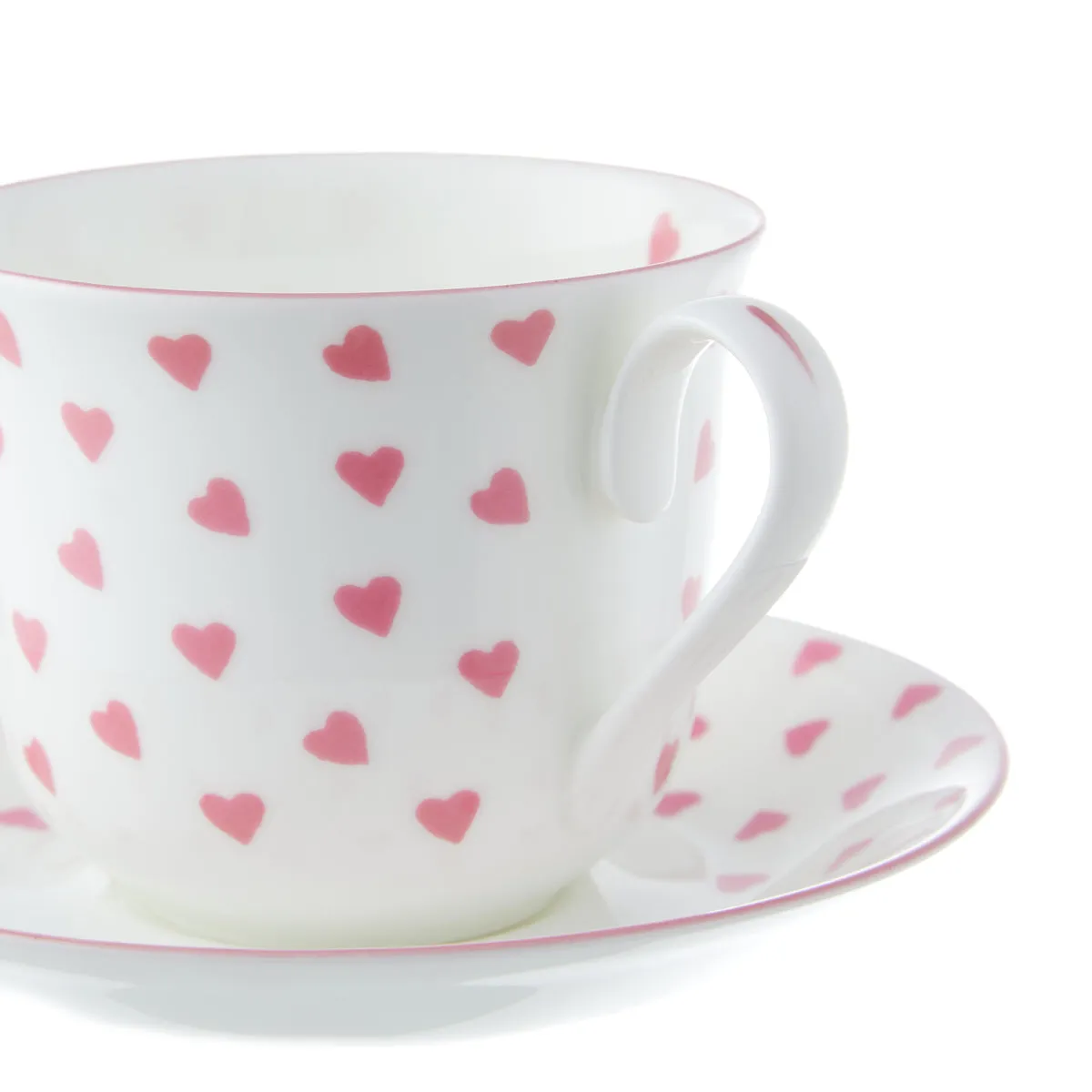 Chatsworth Teacup & Saucer Pink Heart