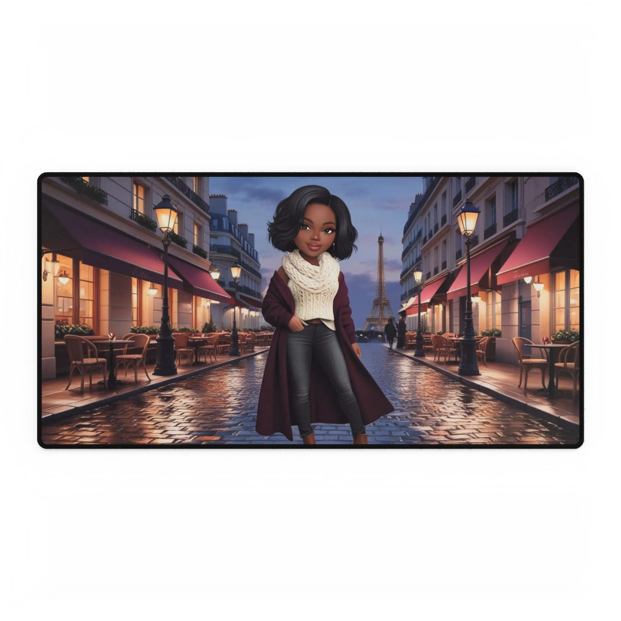 Chic Parisian Desk Mat - Stylish Office Decor for Home & Work