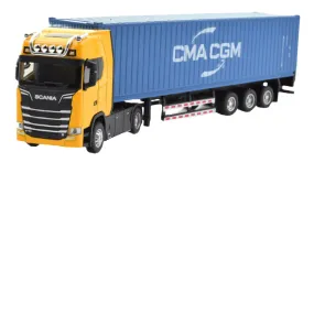 CMA CGM 1:36 Truck Scania CONTAINER TRUCK ALLOY DIE CAST TOY CAR Pullback (Colors May Vary)