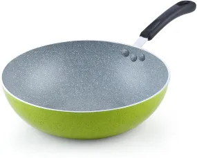 Cook N Home 12-inch Nonstick Stir Fry Wok Pan Thick Gauge Marble