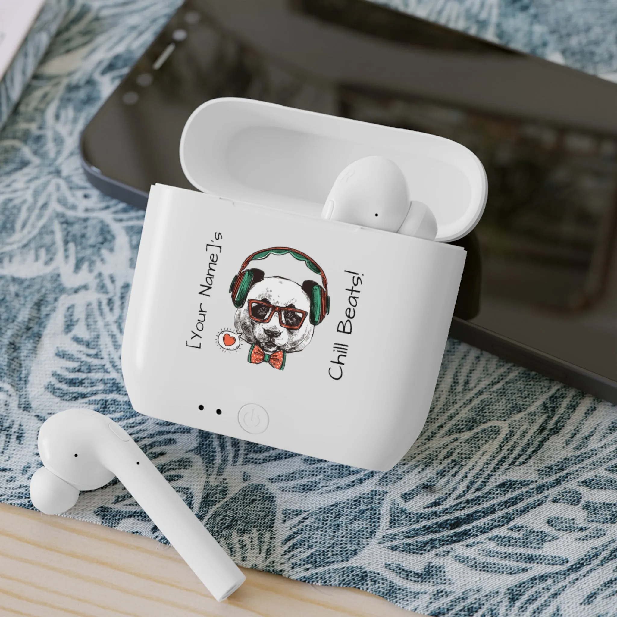 Customizable Wireless Earbuds - Chill Beast Panda Customizable Name