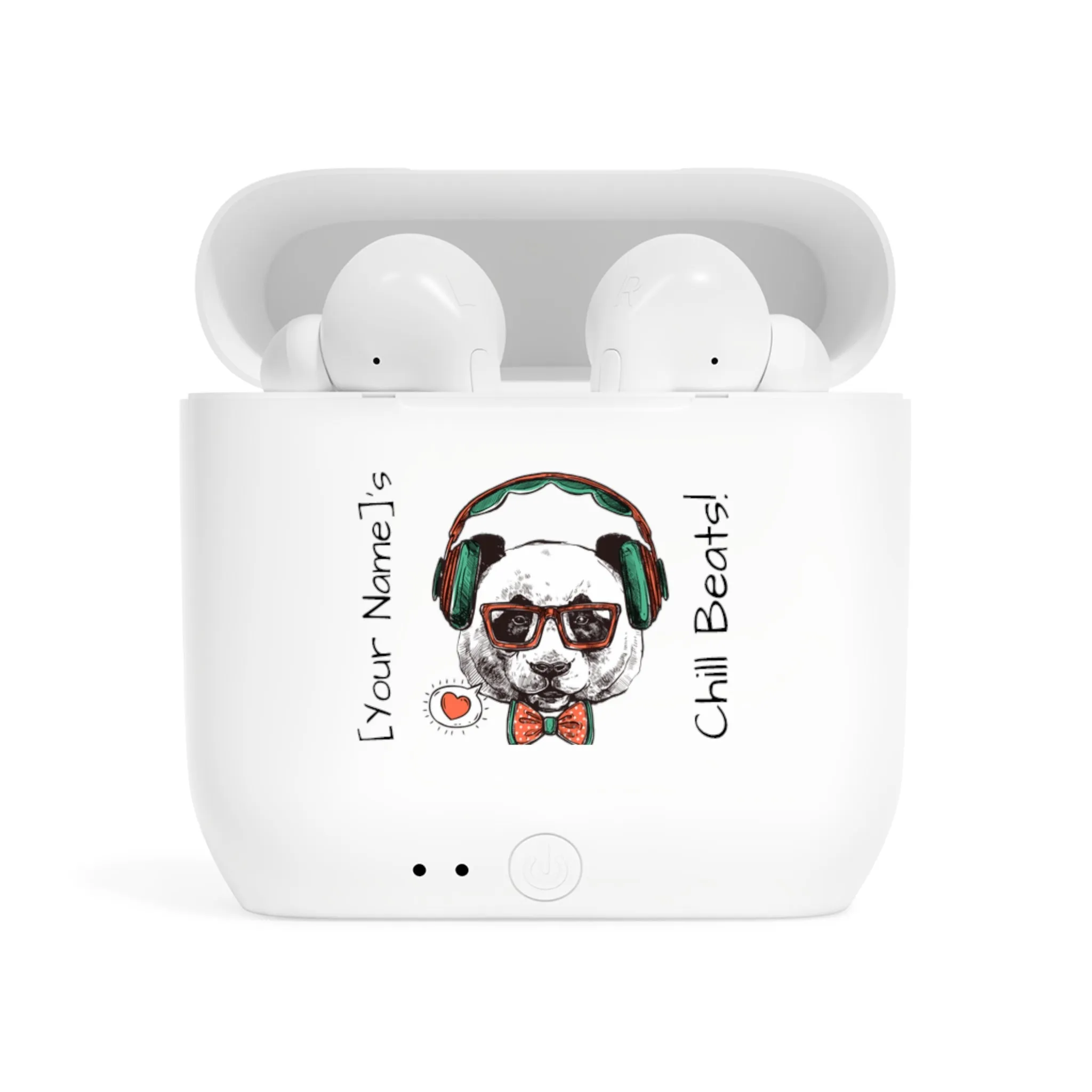 Customizable Wireless Earbuds - Chill Beast Panda Customizable Name